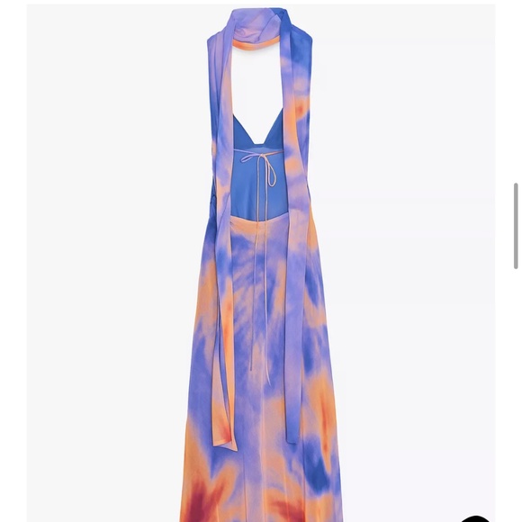 Zara Foulard Print Long Dress - Picture 3 of 3